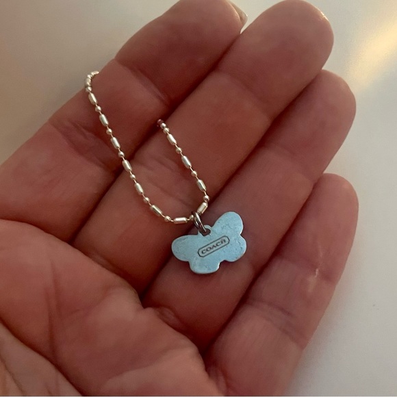 Coach Dainty Yellow Enamel Butterfly Pendant .925 Sterling Silver Necklace - Picture 7 of 7